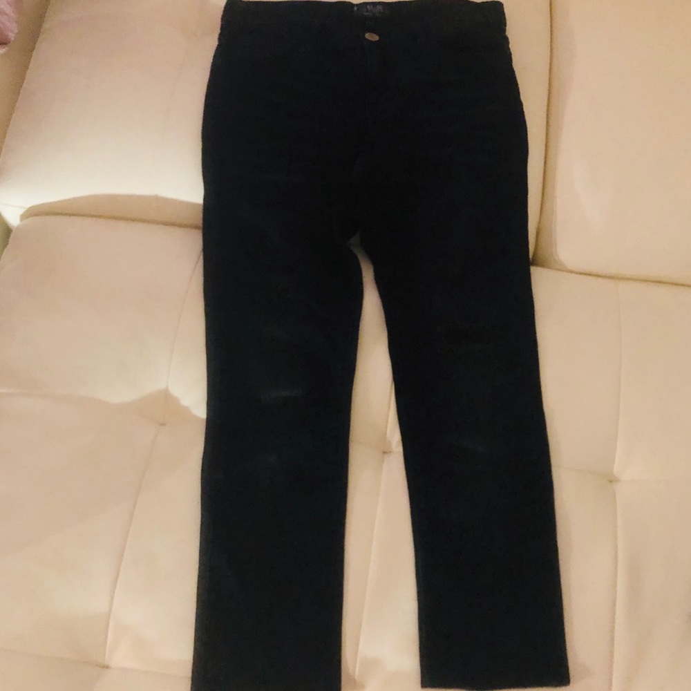 Les Halles black distressed jean denim skinny pant